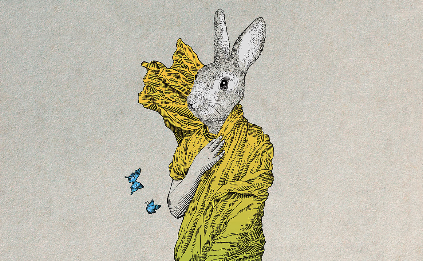 digital chimaeras detail rabbit yellow saari lapin jaune design art direction frappa